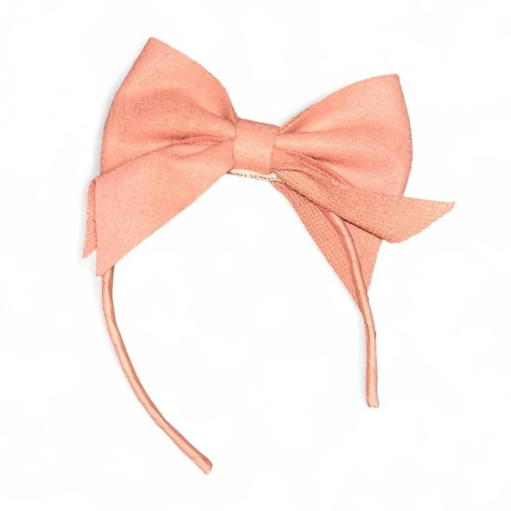 Handmade Soft Pink Bow Headband for Kids